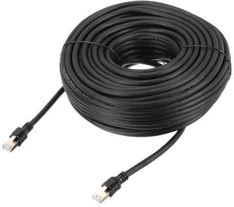 sourcing map Cat 8 Ethernet Cable 98ft, 26AWG 40Gbps 2000Mhz High Speed Cat8 LAN Network Patch Cord with Gold Plated RJ45 Connector for Gaming, Router, Modem, PC