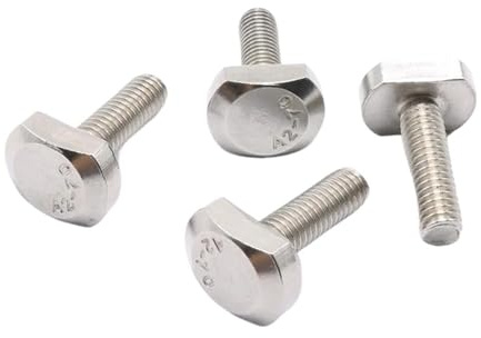 Tornillo de cabeza de martillo de acero inoxidable 304 A2, M5, M6, M8, M10, M12, perno ranurado for riel de canal con ranura en T, riel de inglete GB37, 1-10 piezas(45mm,5pcs M8)