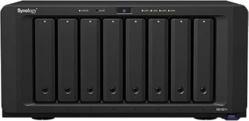Synology DiskStation DS1821+ NAS Server for Business with Ryzen CPU, 32GB Memory, 16TB SSD Storage, DSM OS, iSCSI Target Ready
