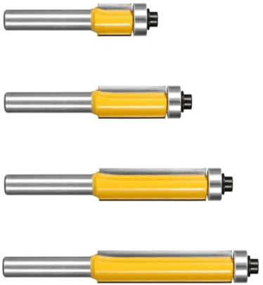 Broca de enrutador de alta velocidad con rodamiento de bolas, eje de 8 mm para recortar madera, copiar madera contrachapada, herramienta de madera dura, broca de enrutador con rodamiento de bolas