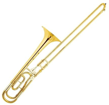 Leichte Posaune Bassposaune mit goldlackiertem Messingkorpus