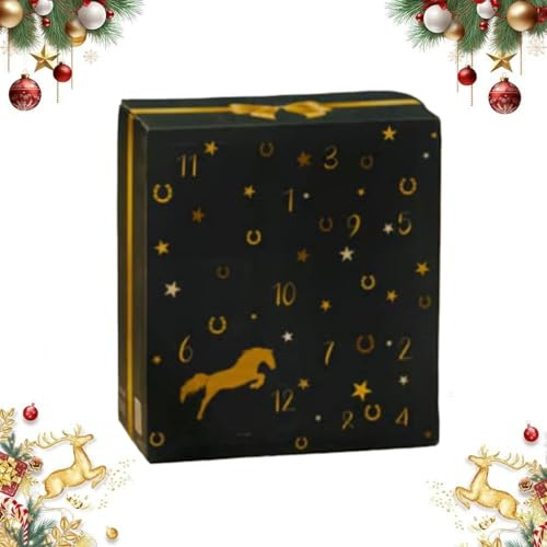 Adventskalender Winterhimmel Design Pferd Countdown Kalender mit 24 Tagen Pferde Geschenke und Überraschungen für Pferdebesitzer, Reiter & Ställe
