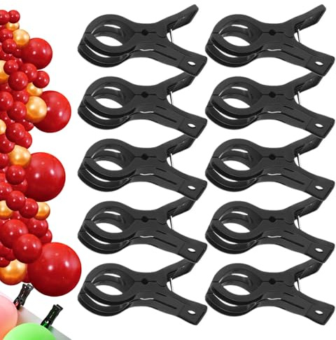 Balloon Arch Clips, Heavy Duty Background Clips for Balloons, 10 Pieces Party Favors for Crafts, DIY, Woodworking, Wedding, Birthday, Decoration