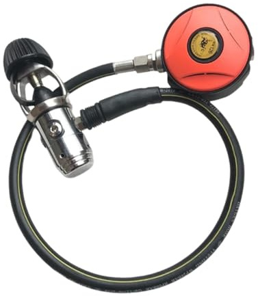 Fxzqgnh Atemregler Set für Taucher, Bestehend Aus Atemregler (1. Stufe), Atemregler (2. Stufe), Flexiblem Atemschlauch Und Titanmaterial, Geeignet Zum Tauchen
