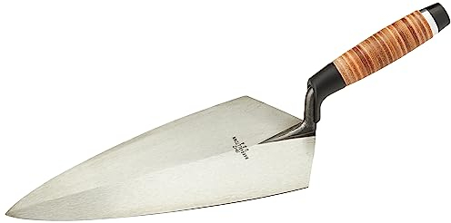 Marshalltown 19L12 12-inch Philadelphia Brick Trowel - Leather Handle