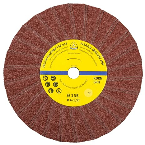 Klingspor 73994 Ruedas Abrasivas de Láminas, FSR 618, 165 mm x 14 mm, 120 Grano