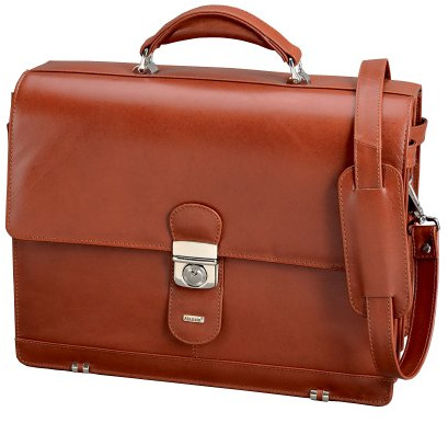 Alassio 47124 - Aktentasche MOCCA, aus echtem Leder, ca. 38 x 30 x 16 cm, cognac