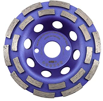 BTEC – Twin Speed Diamant Schleiftopf für Beton, Naturstein, Fliesenkleber, Granit, Estrich & Mauerwerk – Topfschleifer Ø 125 mm + Bohrung 22,23 mm – Schleifscheibe doppelreihig für Winkelschleifer