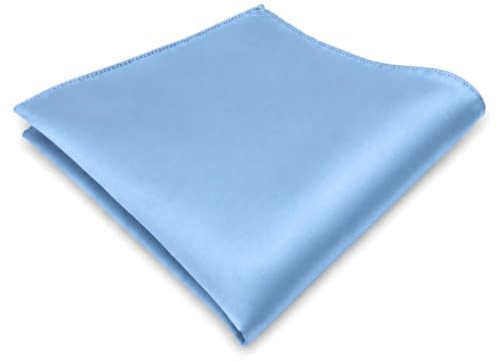 TigerTie Designer näsduk i enfärgad – kavalihandduk pochette näsduk – storlek 30 x 30 cm, Blå ljusblå, Einstecktuchgröße: ca. Länge 30 cm, Breite 30 cm