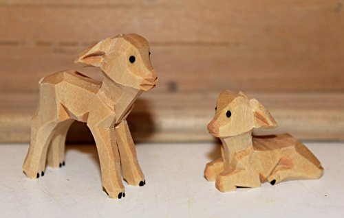 Lotte Sievers-Hahn Krippenfigur Set Lämmchen hell Baumwollbeutel