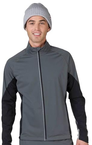Rossignol Herren Poursuite, wasserdicht, Winddicht, feuchtigkeitsableitend, Klassische Passform, Reißverschluss Jacke, Onyx-Grau, X-Large