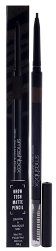 Smashbox Brow Tech Matte Eyebrow Pencil | Waterproof, Smudge Proof + Long Lasting Brow Pencil with Spoolie Brush, Brunette