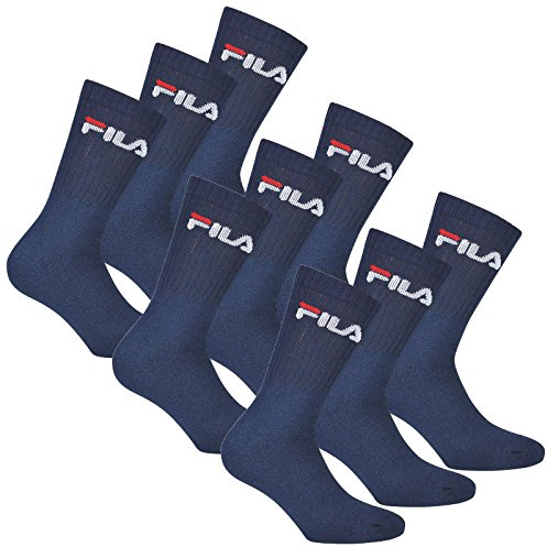 FILA 6 paia di calzini unisex in spugna con logo in vita, confezione da 3