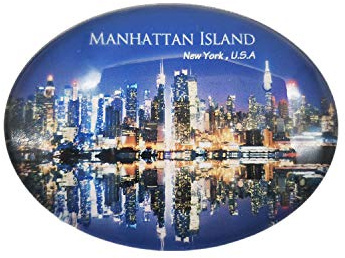 3D Manhattan New York Amerika Kühlschrankmagnet Souvenir, USA Amerika Kühlschrankmagnet Kristallglas Sammlung Geschenk Magnetaufkleber Home Küche Dekoration