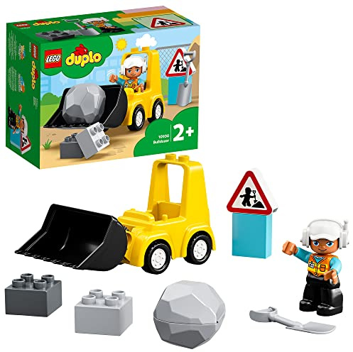 LEGO 10930 DUPLO Radlader, Spielzeug-Set mit Baufahrzeug für Kleinkinder ab 2 Jahren, Förderung der frühkindlichen Entwicklung und Feinmotorik