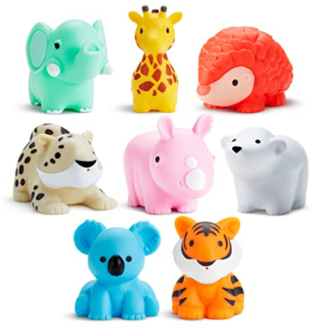 Munchkin Wild Animal Baby Bath Toy Squirts, 8 Pack, Multi