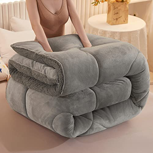 MHUQIA Steppdecke Winter 150x200cm 2kg, Flauschige Kaschmir-Steppdecken, Winter Decke Baumwolle Warm Dicker Lamm-Kaschmir Bettdecke, Winter Decke Bett, Bettdecke Baumwolle Winter