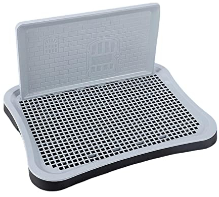 Baoblaze Tragbare Haustier-Trainingstoilette, Welpentoilette, Bettpfanne, Gitter, Hundetoilette für kleine und mittelgroße Hunde, Schwarz