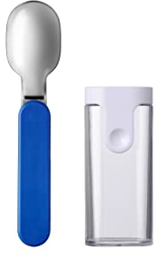 Mepal - Cuillère Pliante Ellipse - Cuillère Réutilisable à Emporter - Cuillère Pliable pour Pot de Yaourt - Couverts de Voyage - Etui de Rangement Inclus - Acier Inoxydable - Vivid blue,