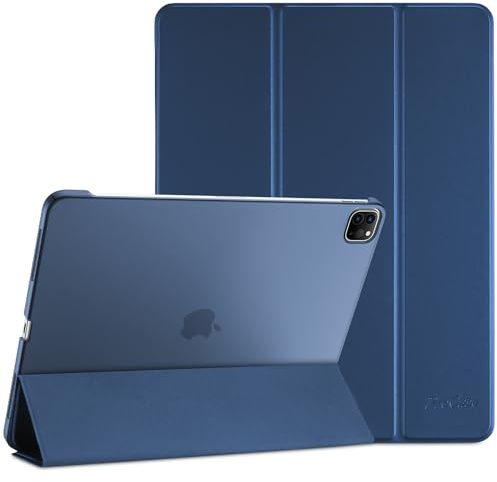 ProCase Hülle für 12,9 iPad Pro 2022/2021/2020/2018 (6/5/4/3 Gen), Schutzhülle Leicht Dünn Hart Smart Case Cover Kompatibel mit 12.9 Zoll iPad Pro -Dunkelblau