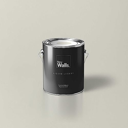 New Walls Premium Wandfarbe Creme, Salbei Liquid Luxury Dispersionsfarbe für Innenräume – 2,5 L