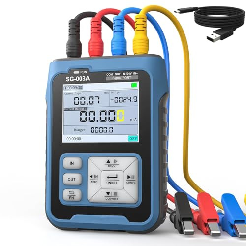 Treedix Générateur de signal de courant et de tension, étalonnage, 4-20 mA et 0-10 V, simulateur de courant et de tension, divers signaux