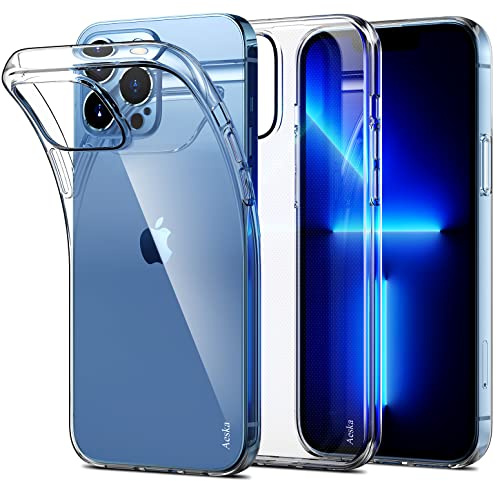 CASEVASN for iPhone 13 Pro Case Clear, Ultra [Slim Thin] Flexible Scratch Resistant TPU Gel Rubber Soft Skin Silicone Shockproof Bumper Protective Phone Case Cover for iPhone 13 Pro 6.1'' (Clear)