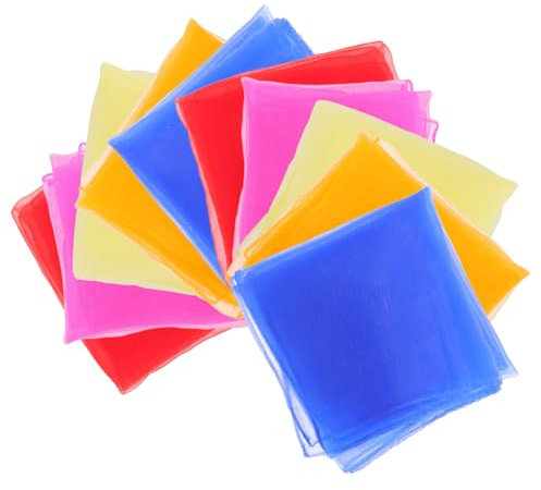KOMBIUDA 10st Sport Magisches Quadrat Musikalisches Spielzeug Schal Spielen Musik Dekor Schals Für Tanzaufführungen Spielzeuge Bewegungsschals Sich Ständig Ändern Chiffon Kind Seidentuch