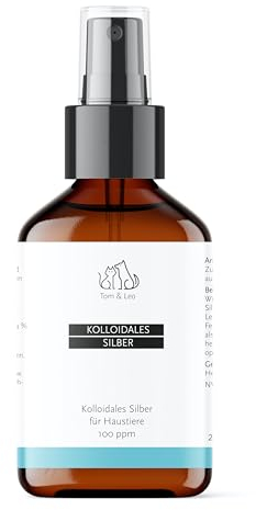 Tom&Leo Kolloidales Silberspray für Haustiere | 250ml - 100pmm | Tiere - Hund, Katze, Pferd und mehr | Wundspray und Mittel gegen Juckreiz