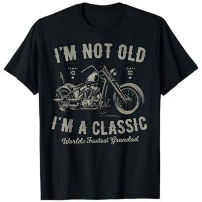I'm Not Old I'm A Classic. Vintage, Retro Motorbike Birthday T-Shirt
