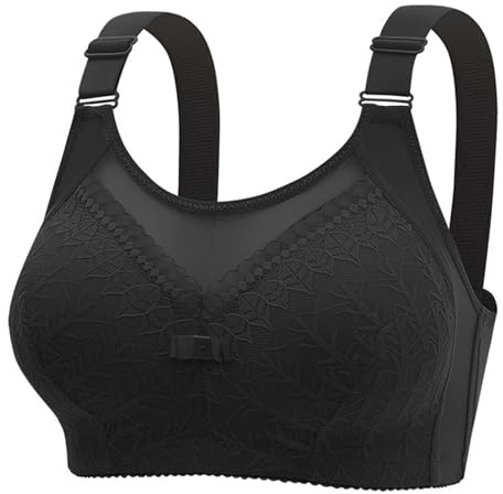 TYUIOP Strapless Bras for Large Breasts Women's Sports Bras Running Strapless Minimiser Bra for Women UK Size 28 Clothes Women Punk Gothic Alluring Adjustable Belt Crop Top Bralet D-Black