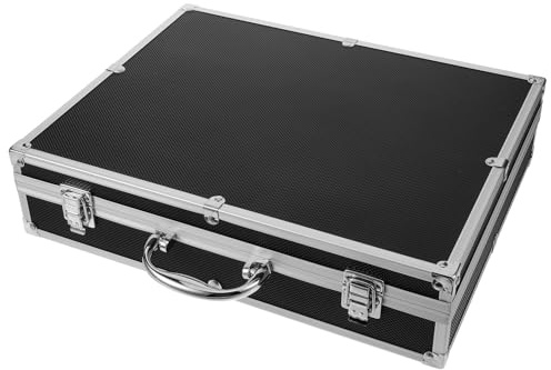 OFFSCH Kabellose Mikrofonaufbewahrung Hartbox Mit Griff Für 4 Mikrofone Robuster Tragbarer Mikrofonkoffer Mit Zubehörfach Stoßfestes Mikrofonetui Für Reisen Und Outdoor Nutzung