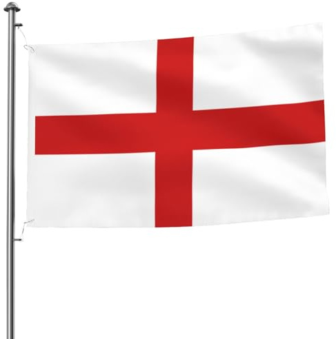 Bandera de Inglaterra de doble cara de 5 x 8 pies, pancarta resistente para exteriores y jardín, perfecta para decoración de interiores y exteriores
