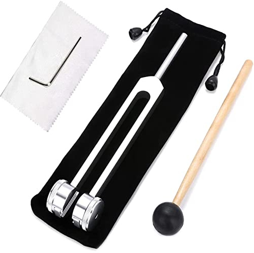 Sujurio 128 Hz Tuning Fork Weighted Bio-Acoustic Tuning Fork for Therapy 128 Hz Acoustic Slider Tuning Fork