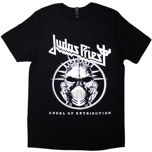 Rock Off officially licensed products Judas Priest Angel of Retribution Headshot Officiel T-Shirt Hommes Unisexe (X-Large)