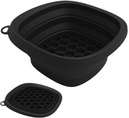 Bol de bain de glace pour le visage - bassin pliable | rouleau facial en silicone réutilisable pliable avec bassin de lavage et bac à cubes intégré pour soins de la peau