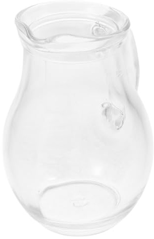 TOGEVAL Jarra de Vidrio Jarra Pequeña para Leche Café Salsas Accesorio para Hogar