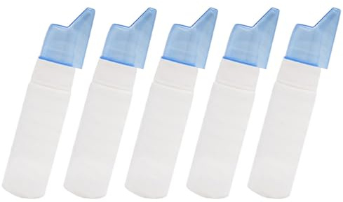 LOLIPPYY 5 pièces Bouteilles Pulvérisation Nasale Vide Rechargeables avec Couvercle de Sécurité Vaporisateurs Légers et Réutilisables pour Voyage et Usage Quotidien