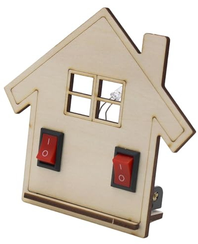 TTETTZ Control Light Model Educational Toy Electric Circuit Experiment Box Light Bulb Lighting Set Physics Toy Made of Wood for Students Teaching