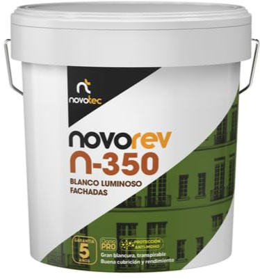 Pintura para fachadas con protección anti-moho - NOVOREV N-350 (14 Litros)