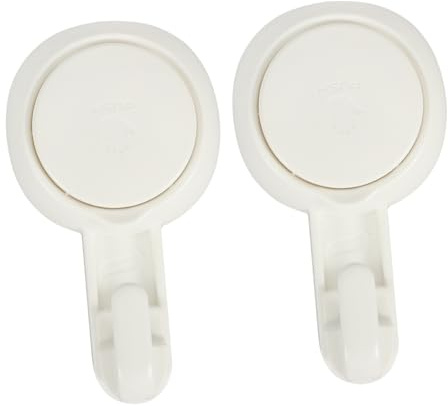 ABOOFAN Ganci a Ventosa per Bagno Set da 2 Pezzi, Gancio senza Foratura per Asciugamani e Accessori, Resistente per Pareti Lisce in Ceramica, Vetro e Metallo, Riutilizzabile