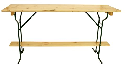 Kunibert Bierzeltstehtisch Biergartenstehtisch Gartenstehtisch Terrassen Stehtisch Maxi Länge 220cm Keine Baumarktware sondern 1A Brauereiqualität für Gewerblicher Bereich geeignet