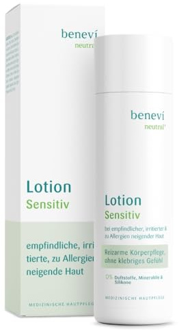 benevi neutral Lotion 200 ml für empfindliche und zu Allergien neigende Haut - die leichte und pH-hautneutrale Bodylotion pflegt die Haut mit wertvoller Sheabutter und ist besonders hautverträglich