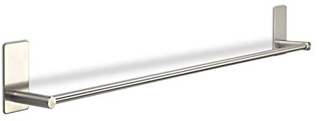 Listel à Crochets TALIDA Acier Inox Autoadhésif avec Patin Adhésif 3M (Longueur : 735 mm/Ø Listel 12 mm) avec 3 Crochets S pour Cuisine et Bain Crochet Portemanteau de SO-TECH®