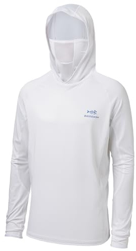 Bassdash UPF 50+ Chemise de pêche à Manches Longues avec Masque UV pour Homme