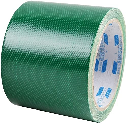 RAN Repair Tape, Tarpaulin Repair Special Tape, Awning Repair Tape, Waterproof Stain U Sealing Tape Plastic Fabric Colour Strips Fabric Persenning Tape Strong (Color : Green, Size : 8cm*5m)