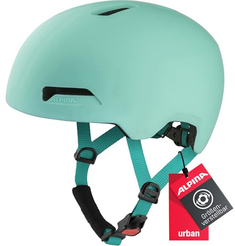 ALPINA Unisex - Vuxna, HAARLEM Cykelhjälm, turqouise matt, 52-57 cm