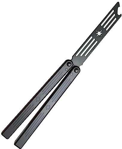 MARCOLO New Flipers C116 Aluminum Integral Channel Handle Adopts Effective Bushings System Matched with Copper Washer, Advanced Bottle Opener (Black)