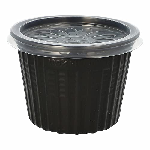 250 Stk. Mehrwegschalen Suppenschalen inkl. Deckel rund 500 ml Ø11,5 cm schwarz