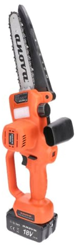 ANOVA - Sierra de poda a batería | 600 W | 18 V | 1,55 KG | Longitud Corte 20 CM - 8 | Cadena 1/4.043 - 1,1 MM - 47E | para Poda y Corte de Ramas en Frutales y Jardín | Diseño Robusto